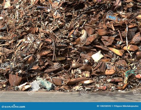 Pile of iron scrap stock photo. Image of junk, material - 138258592