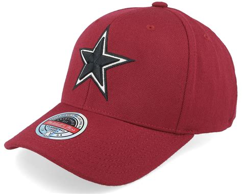 Dallas Cowboys Classic Red Burgundy Adjustable - Mitchell & Ness Cap ...