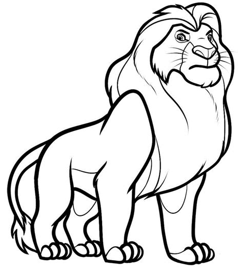 Leão para Colorir e Imprimir - Muito Fácil - Colorir e Pintar