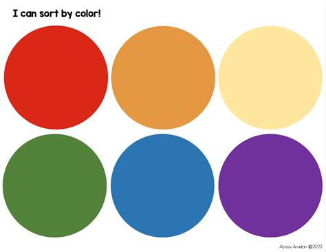color sort printable