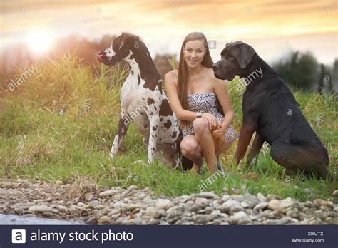 Woman Great Dane High Resolution Stock Photography and Images - Alamy