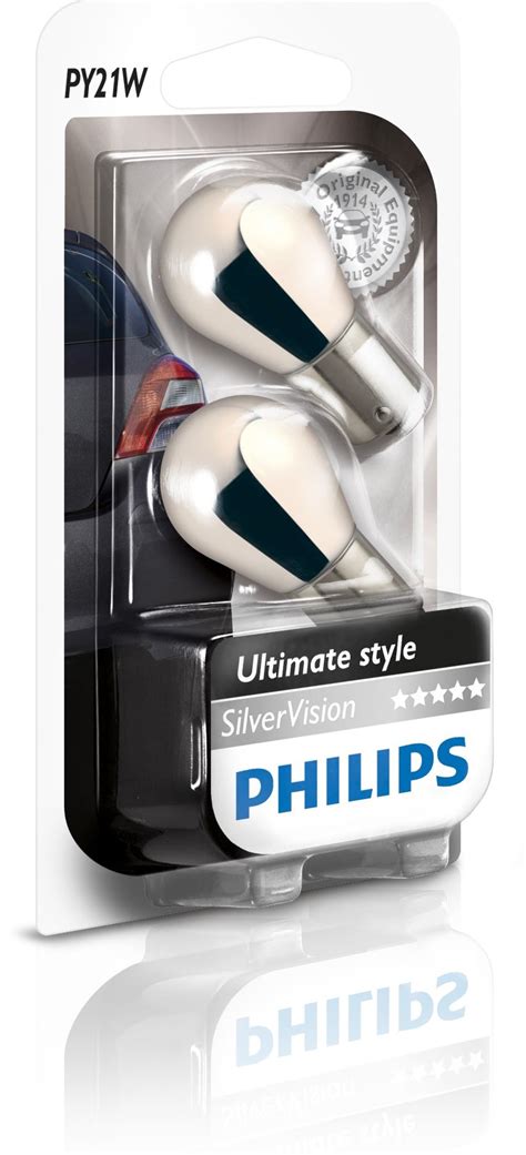 Philips 12496SVB2 12496-SV PY21 Silver Vision (2 x Bulbs) . | eBay