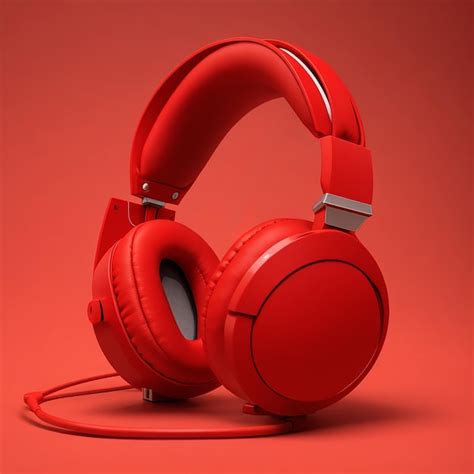 Premium AI Image | Red Headphone