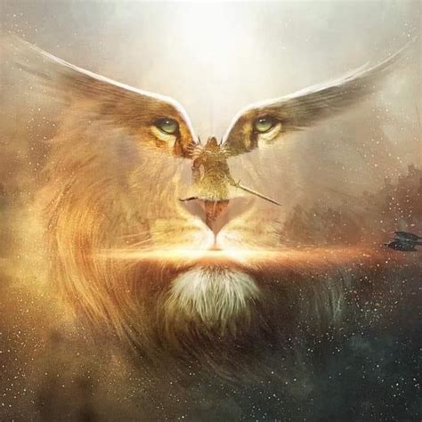 Half lion half eagle paint poster by mk studio displate – Artofit