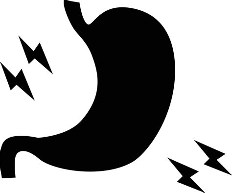 stomach pain icon on white background. stomach ache sign. flat style