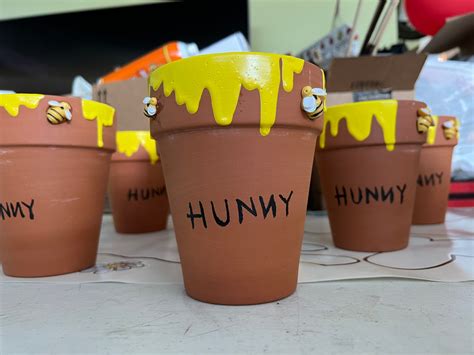 Hunny/honey Clay Pot - Winnie the Pooh Party Decoration Theme - Etsy