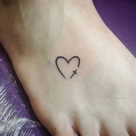 Cross Tattoo On Heart