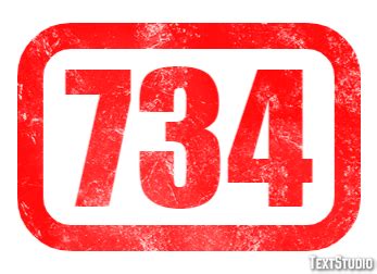 734 Text Effect and Logo Design Number