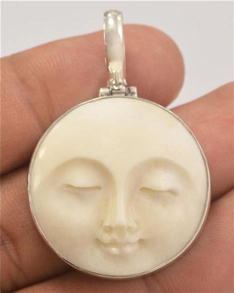 Moon Face Pendant 925 Sterling Silver jewelry With Soul | Etsy in 2023 ...