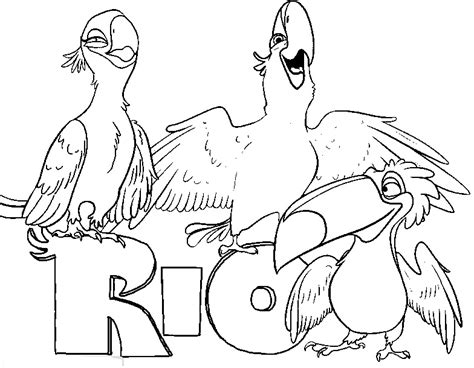 Filme Rio - Desenhos Para Colorir
