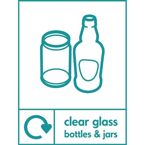 Clear Glass Waste Recycling Signs - from Key Signs UK