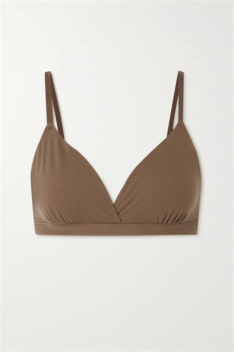 skims fits  wrap effect triangle bralette oxide shopstyle bras