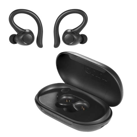 onn. Bluetooth True Wireless Earbuds with Earhook for Sport, Black ...