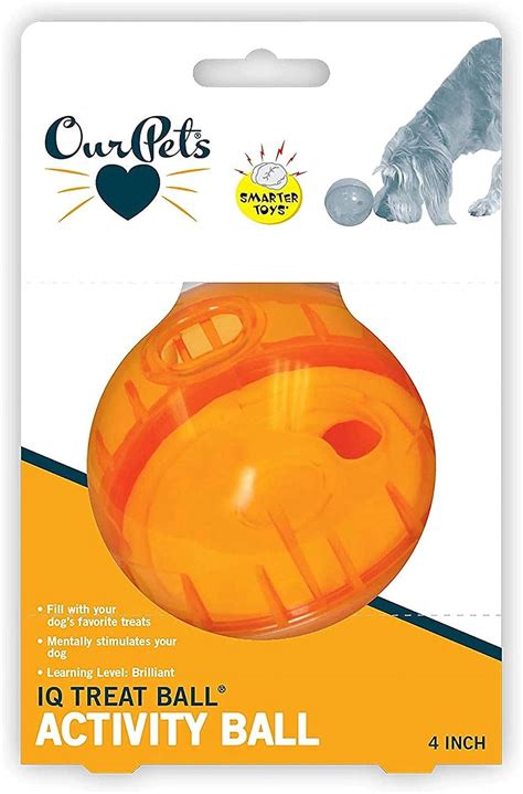 OurPets Smarter Toys IQ Treat Ball Dog Toy - Colors Mary Vary - 4