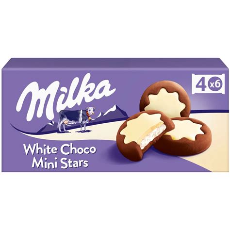 Milka sušenky Choco White Mini Stars 150g velké (16) | Eshop Tham & Ha Plus