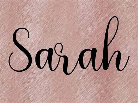 Sarah Name SVG PNG Custom Name Clipart Svg Png Image Gold Name Girl ...