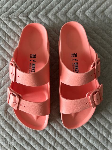 Birkenstock Eva Peach sandals 38, Women's Fashion, Footwear, Sandals on ...