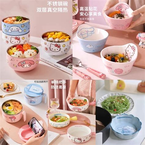 Bowl Side Dish Rice Noodle Ramen Ceramic Stainless ORI Sanrio Hello
