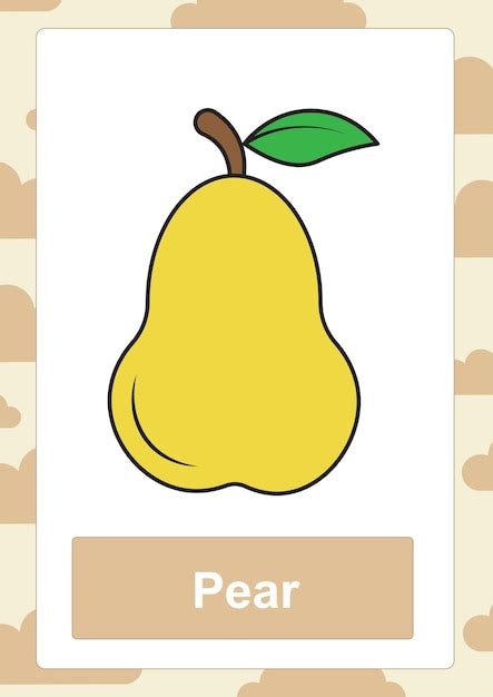 Premium Vector | Flashcard Pear