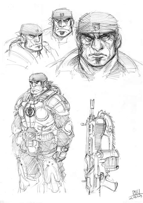 Gears Of War Sketches at PaintingValley.com | Explore collection of ...