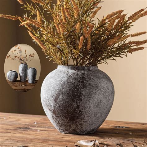 Amazon.com: Vaseking Large Ceramic Rustic Vase, 11 inch Minimalist