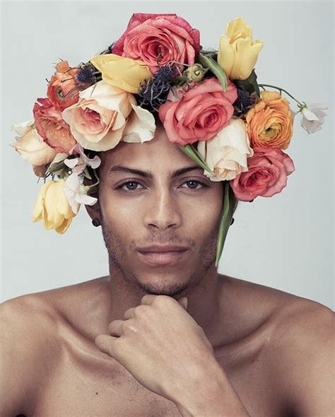 In the garden | Male portrait, Flower fashion, Male photography