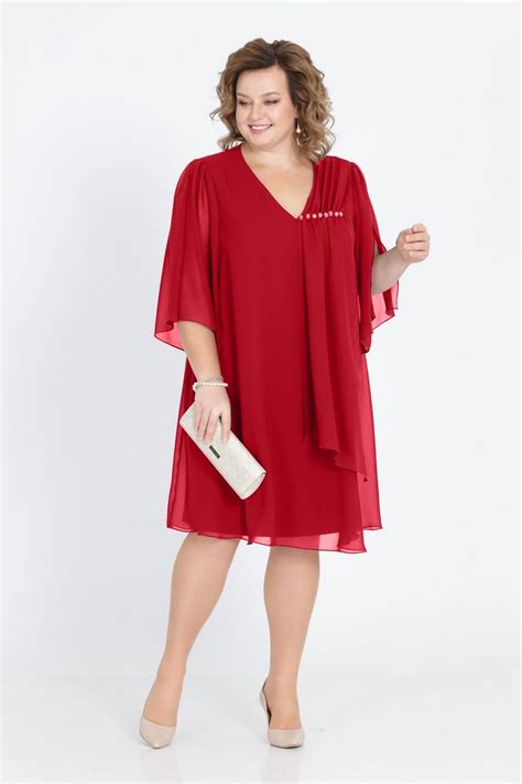 Pretty 805 бордо | Платье Pretty купить за 6004₽ | Sifon dress, Plus ...