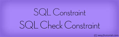 sql check constraint