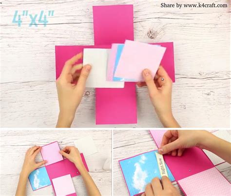 DIY Exploding Box for beginners - Step by step (Tutorial) - K4 Craft