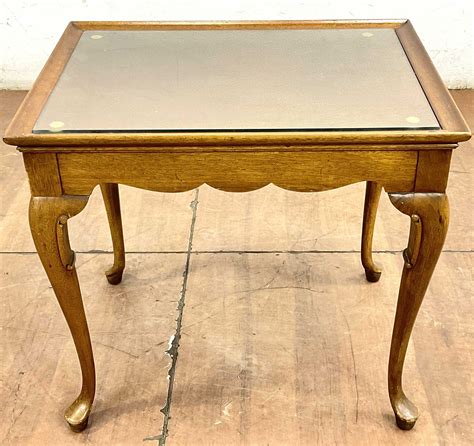 lot vintage queen anne style wood  table