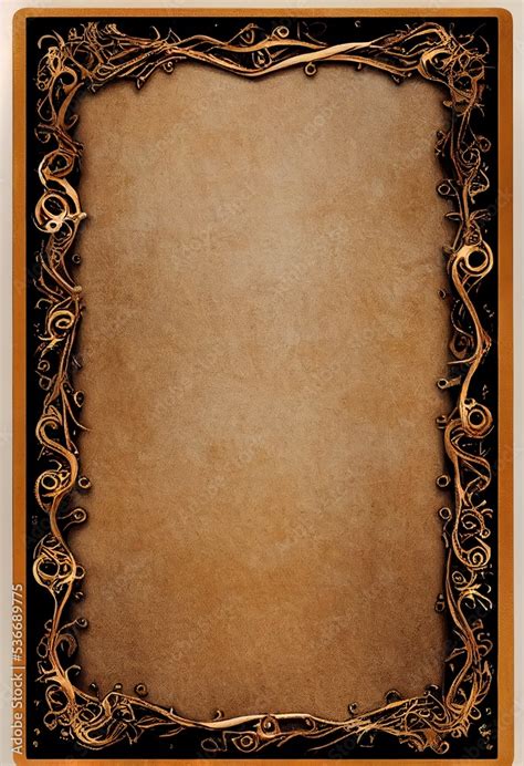 fantasy card frame   paper template design stock illustration