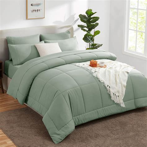 Amazon.com: CozyLux Queen Size Comforter Sets - 7 Pieces Bed in a Bag