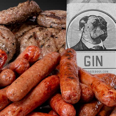 GIN Infused Party Pack Burger, Bratwurst, & Hot Dog // 48 Servings