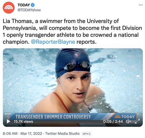 NBC takes heat for airbrush of Lia Thomas