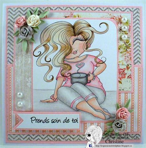 Les cartes de Christine | Digi stamps, Besties, Vintage cards