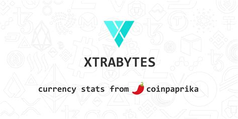 XTRABYTES (XBY) Price - Live Chart, Index, Market Cap | CoinPaprika