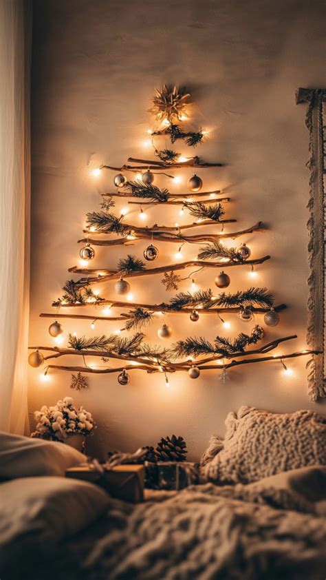 easy diy wall mounted christmas trees homemydesign