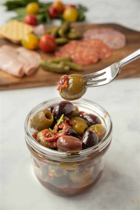 Rosemary Sun-Dried Tomato Olives - Culinary Ginger
