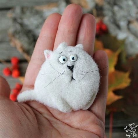 Pin de umit su em handmade animals | Feltragem, Gato de feltro, Bonecos ...