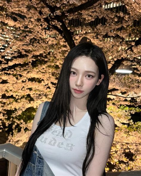 「aespa」カリナ、夜桜バックに桜の妖精のようなビジュアル | K-POP、韓国エンタメニュース、取材レポートならコレポ！