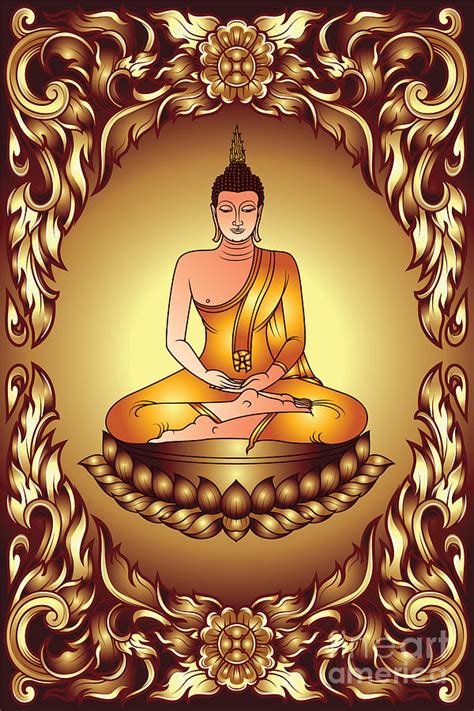 Buddha Siddhartha gautama Digital Art by Natapat Sokuma - Pixels