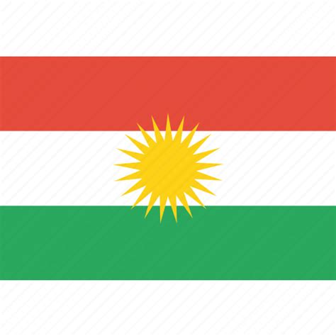 Country, european, flag, kurdish, kurdistan, national, region icon ...