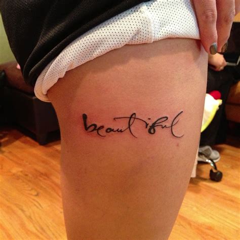 Thigh Tattoos With Words