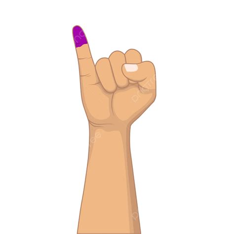 kelingking bertinta ungu setelah pemilihan umum vektor jari kelingking