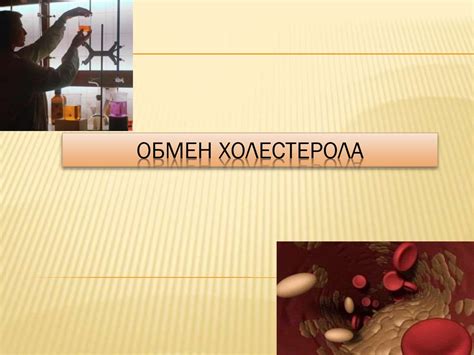 Обмен холестерола - презентация онлайн