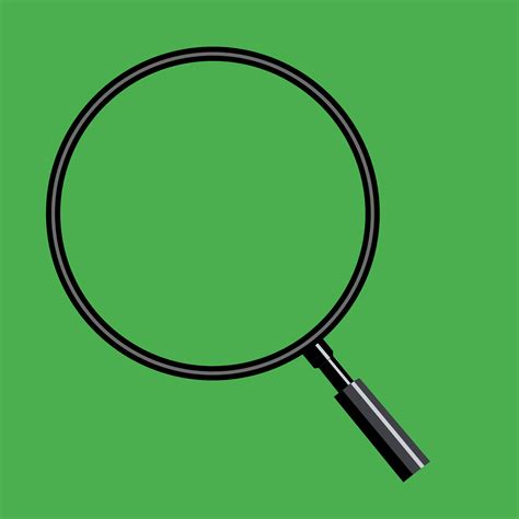 Logo vector illustration magnifying glass black color on green