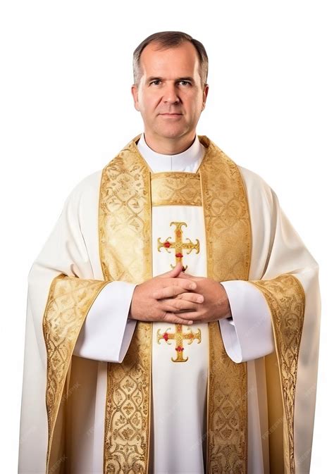 Premium AI Image | catholic priest in chasuble isolated on perfectly