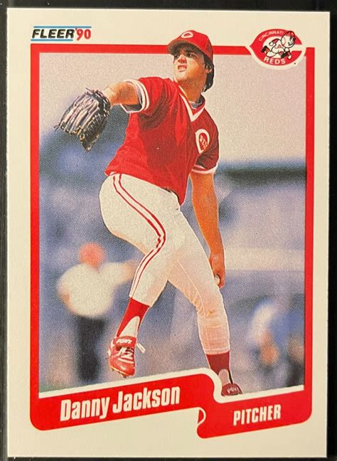 1990 Fleer #422 - Danny Jackson - Cincinnati Reds Baseball Card 