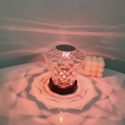 Ins Tiktok Usb Rechargeable Modern Luxury 3d Glass Desk Lights Lotus ...