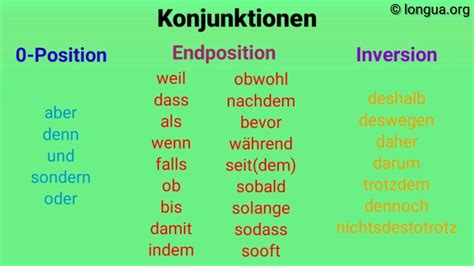 A1, A2, B1, B2, C1, Übungen, Konjunktionen, connector, Endposition ...